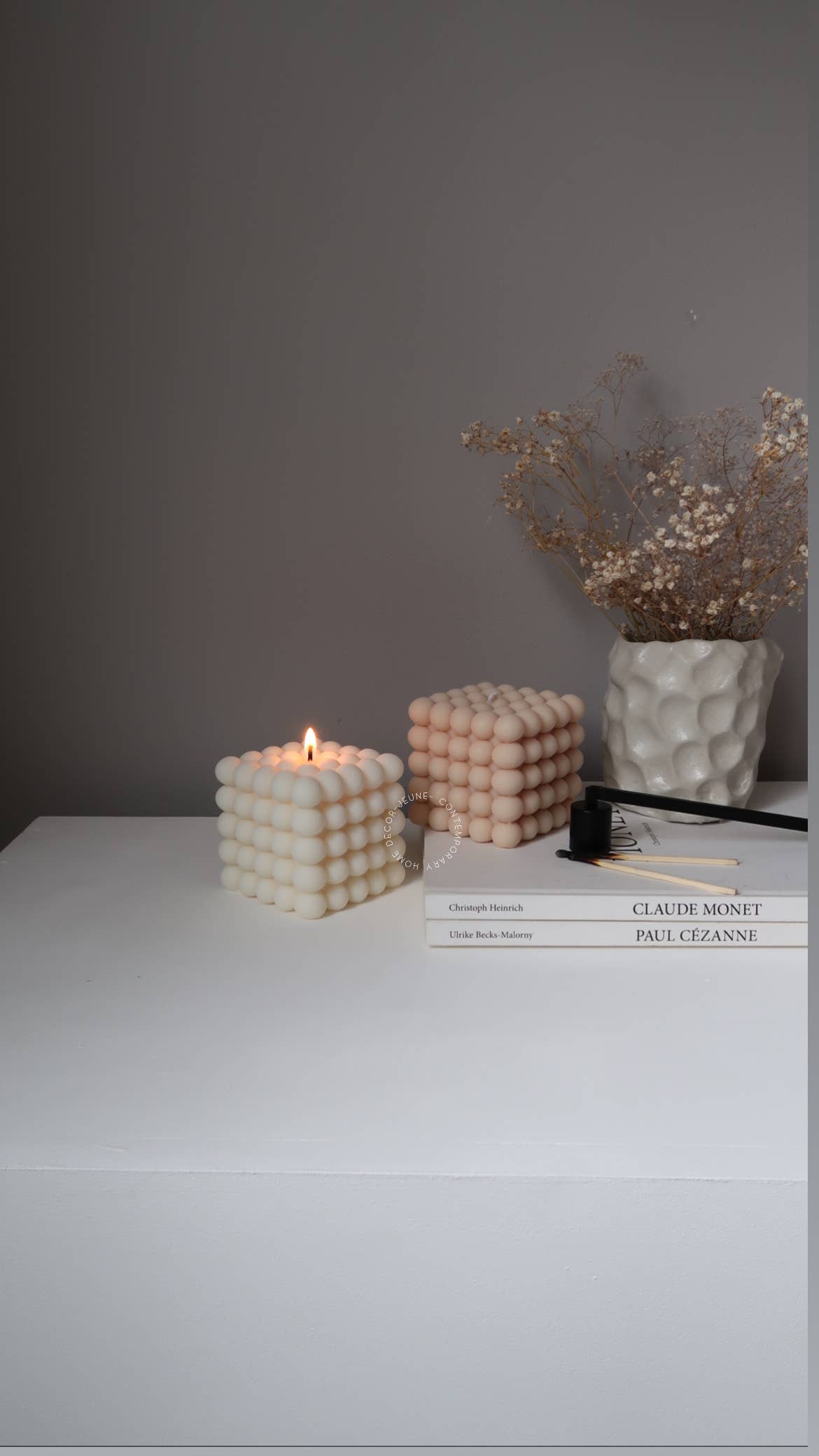 Bubble Candle 7.5cm - Cream / Unscented