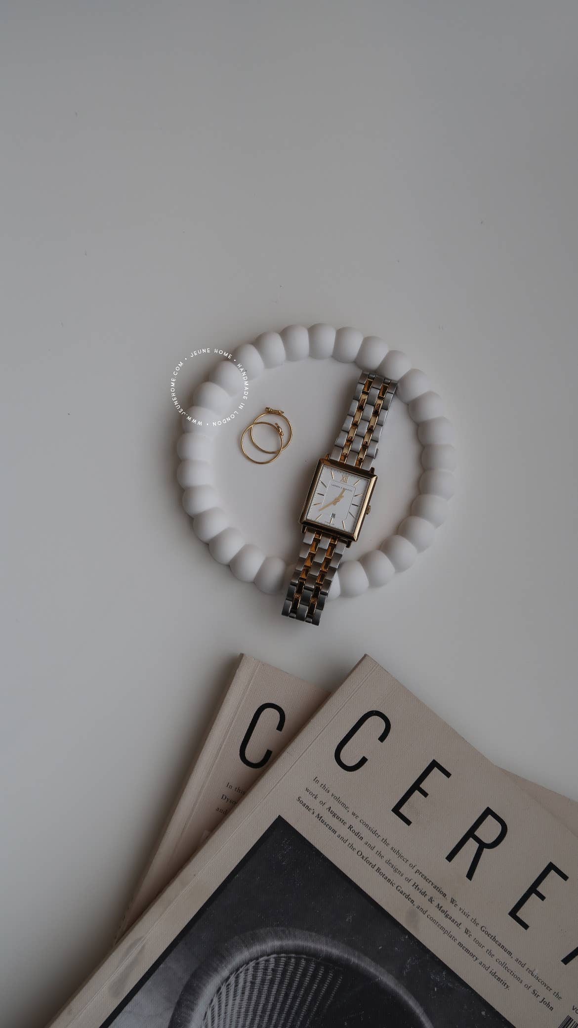 Round Bubble Trinket Tray - White