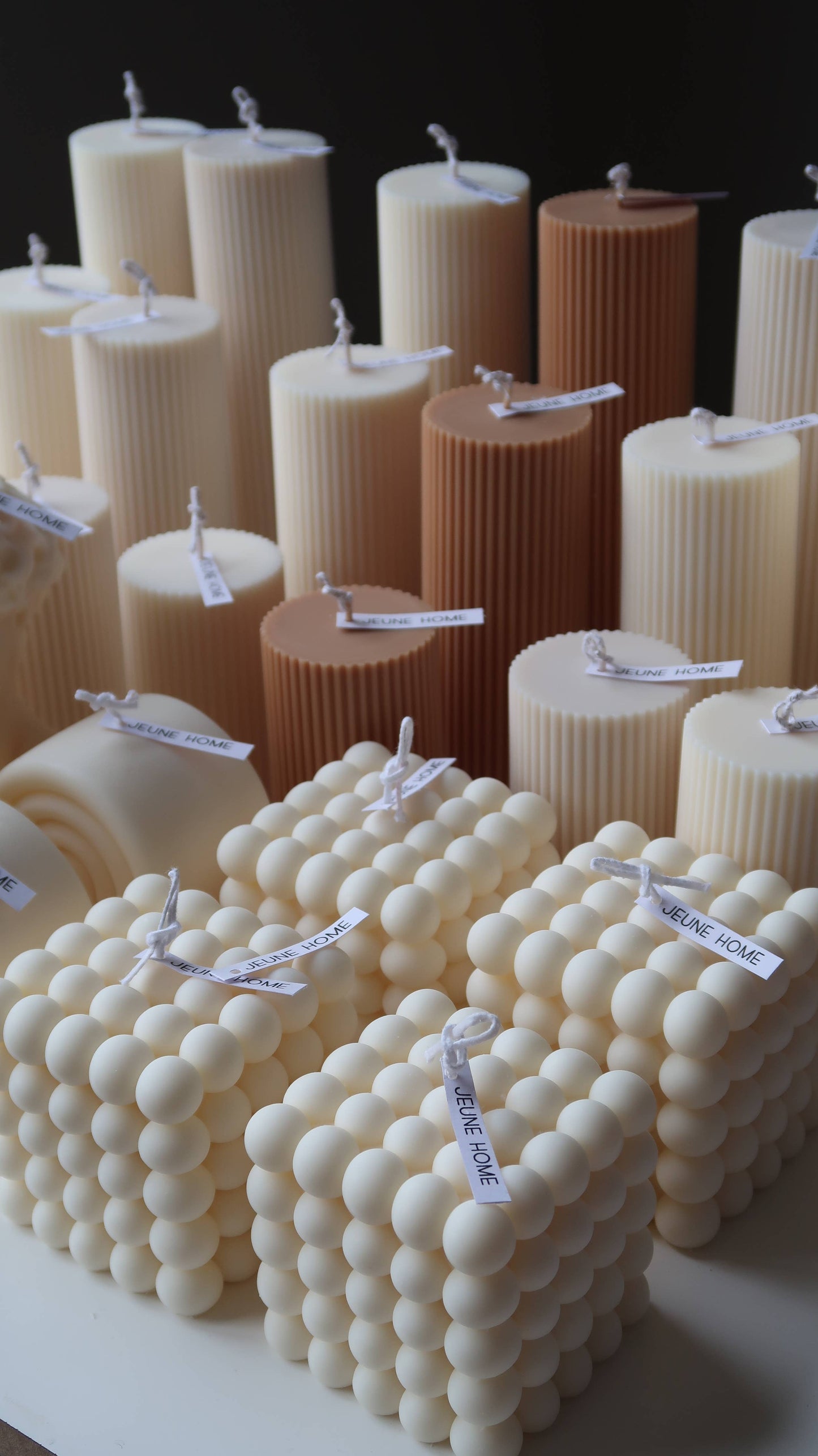 Bubble Candle 7.5cm - Cream / Unscented
