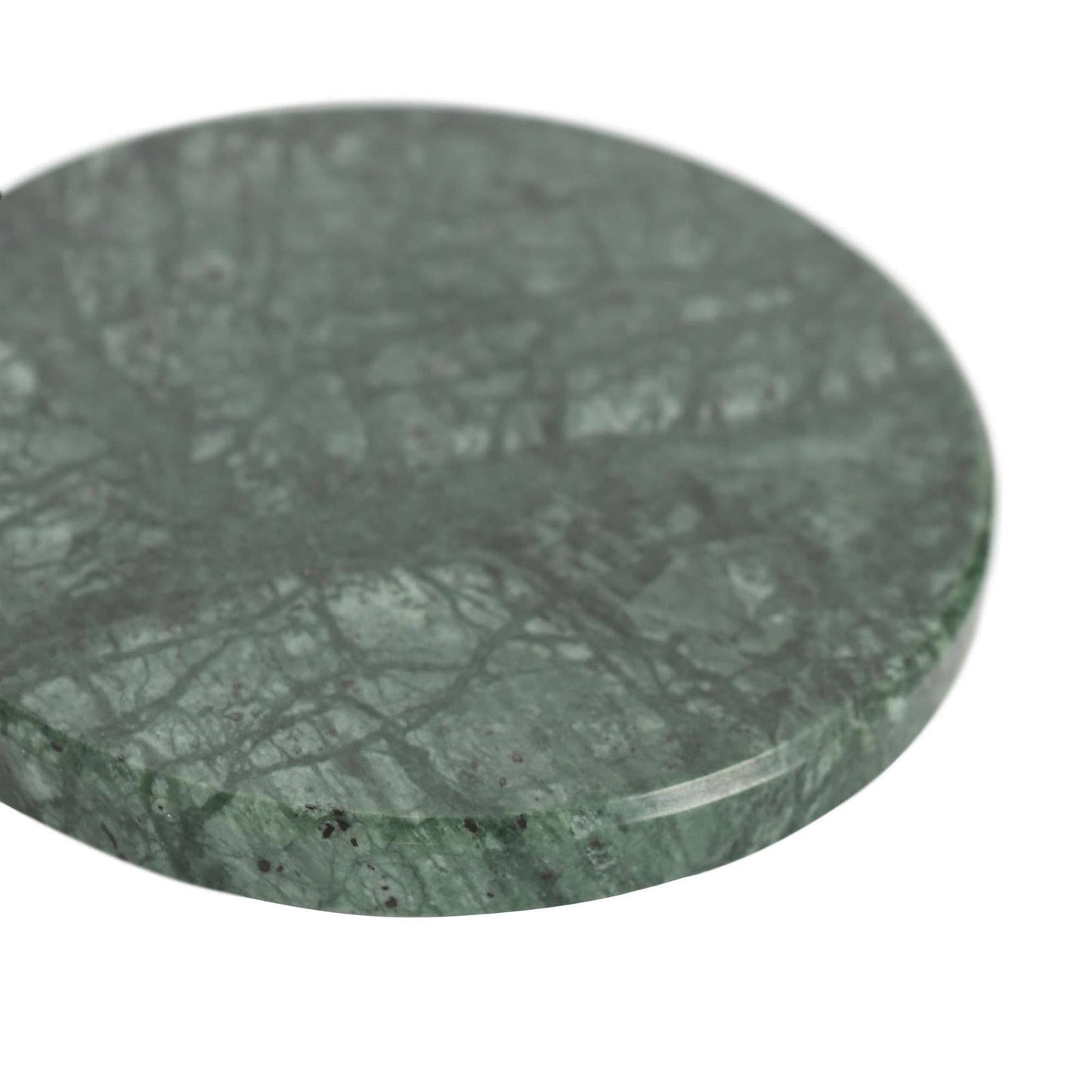 Marble Round Coaster - 10cm - Green