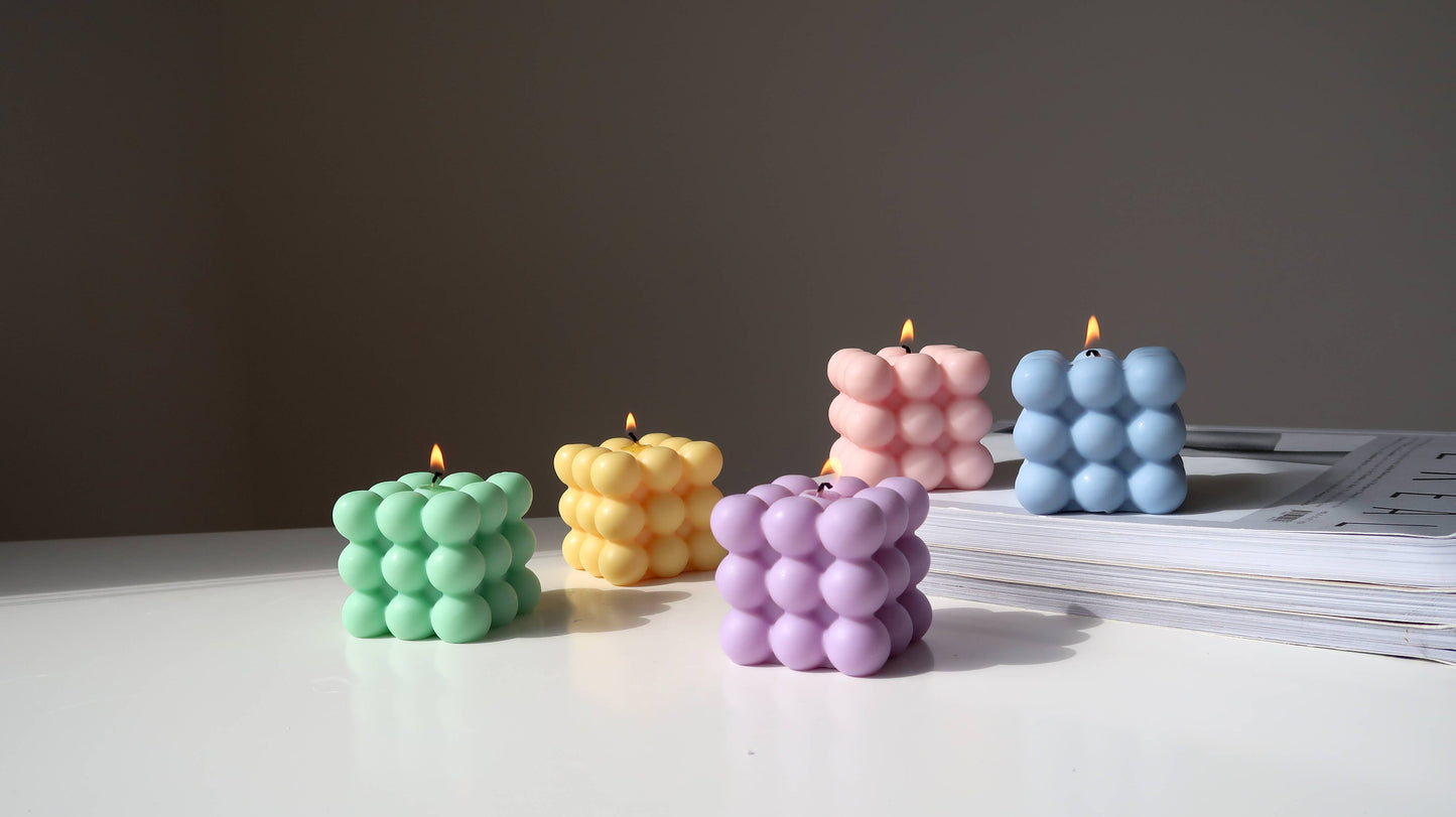 Bubble Candle 6cm - Cream / Unscented