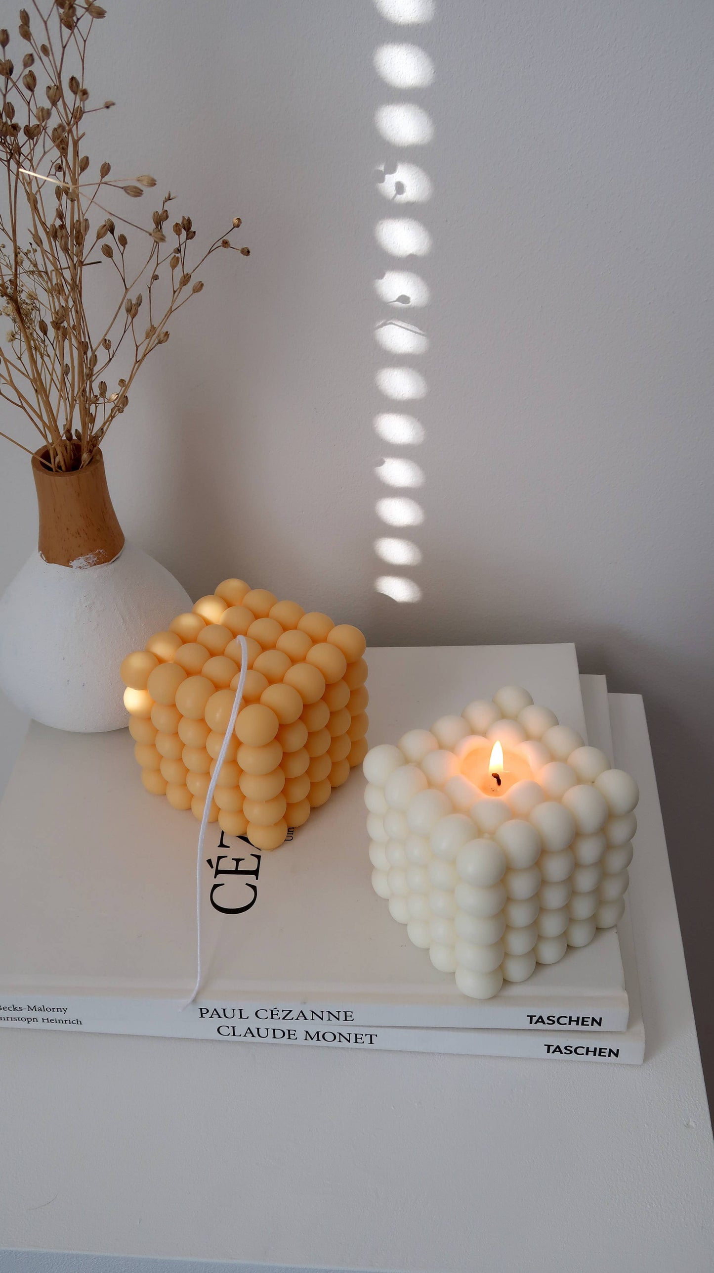 Bubble Candle 7.5cm - Cream / Unscented