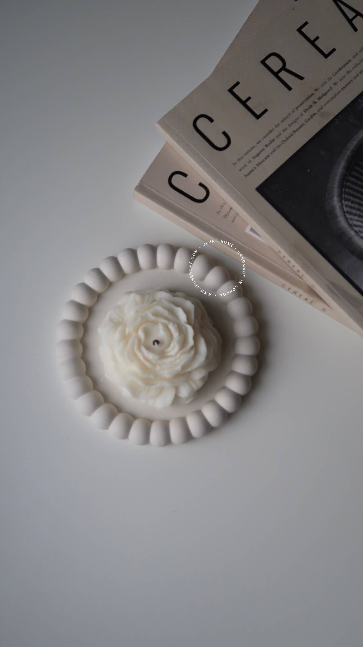 Round Bubble Trinket Tray - White