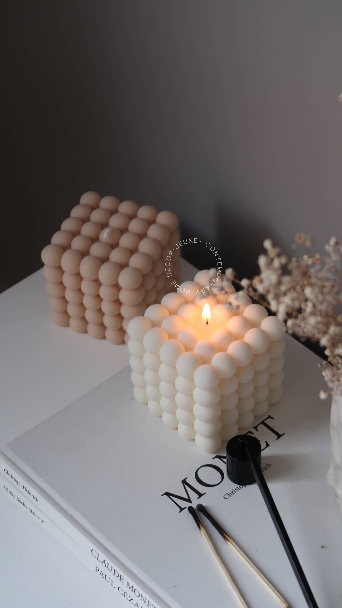 Bubble Candle 7.5cm - Cream / Unscented