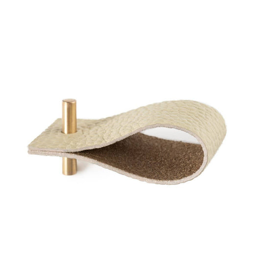 Napkin Rings, Ivory, 100% Leather & Brass