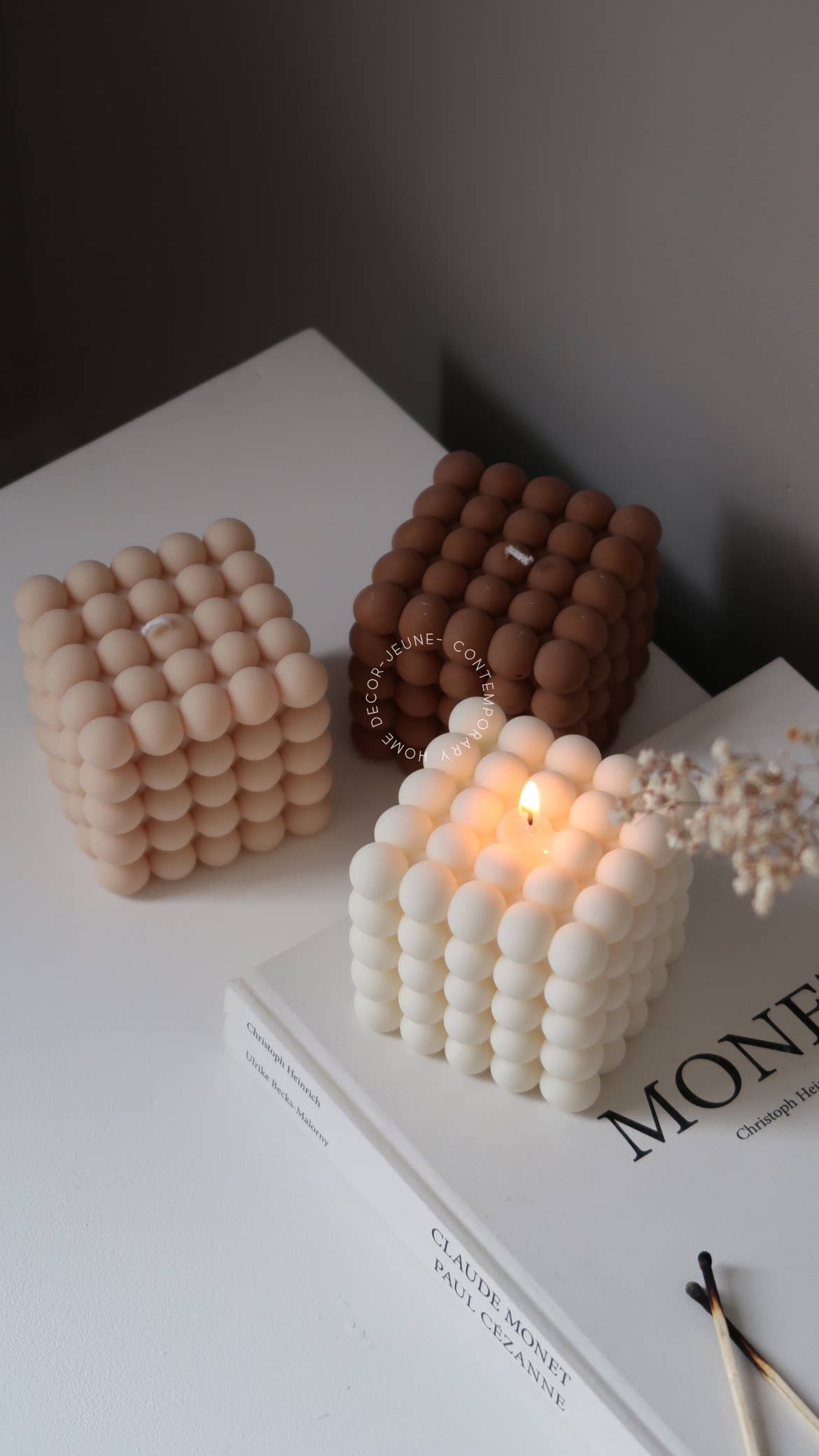 Bubble Candle 7.5cm - Cream / Unscented