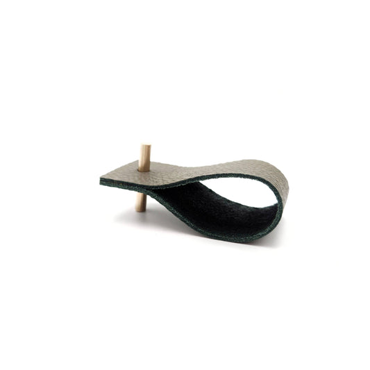 Napkin Rings, Olive Green, 100% Leather & Brass