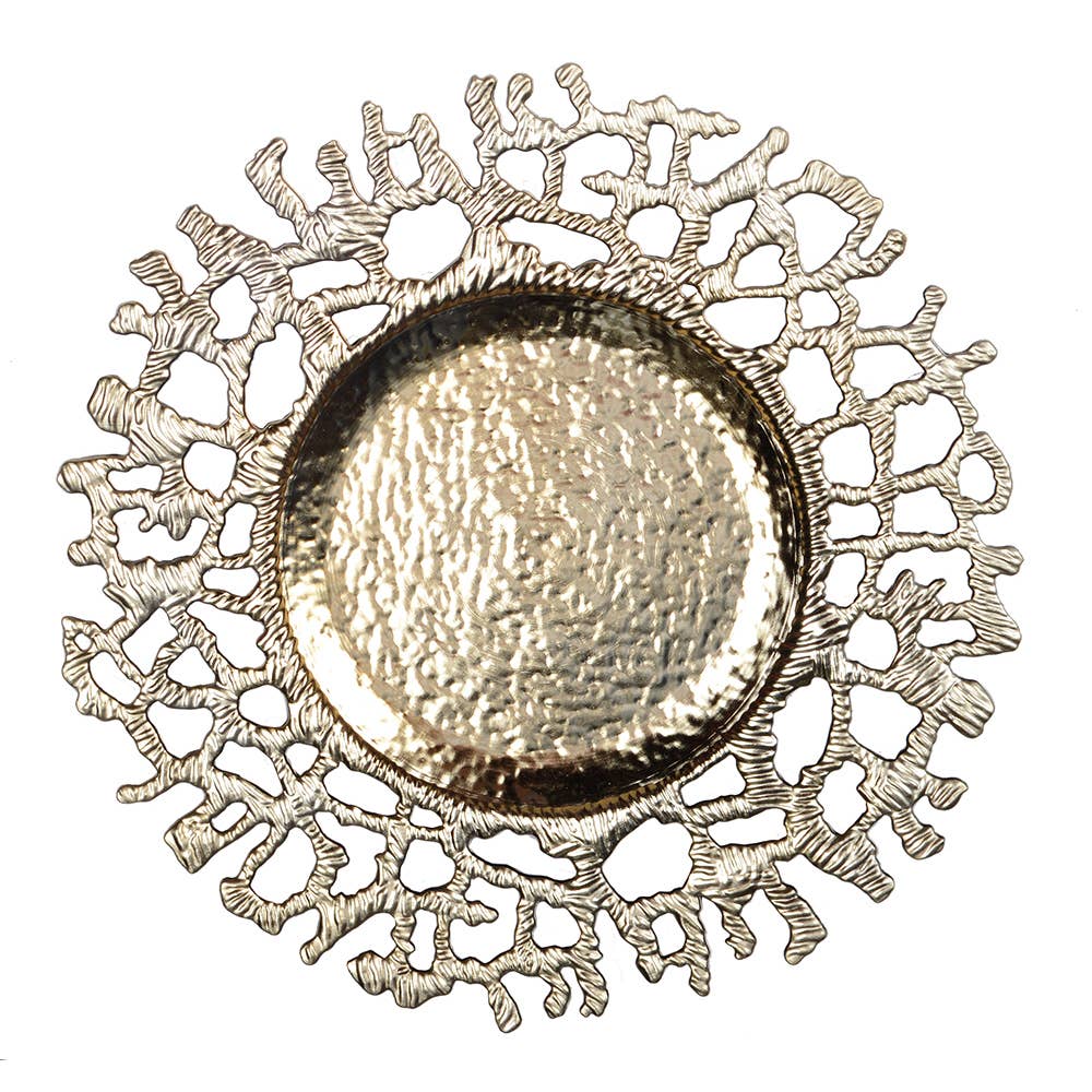 Golden Coral Charger Plate