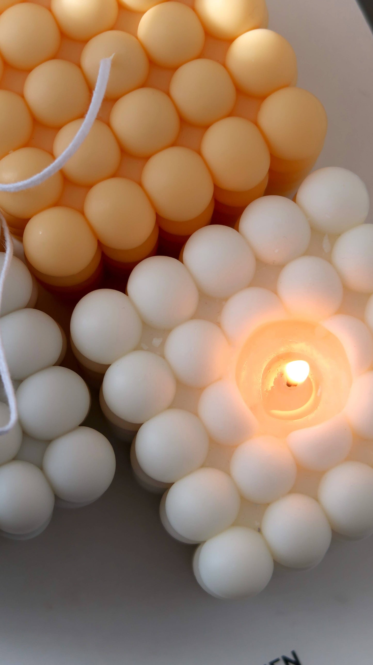 Bubble Candle 7.5cm - Cream / Unscented