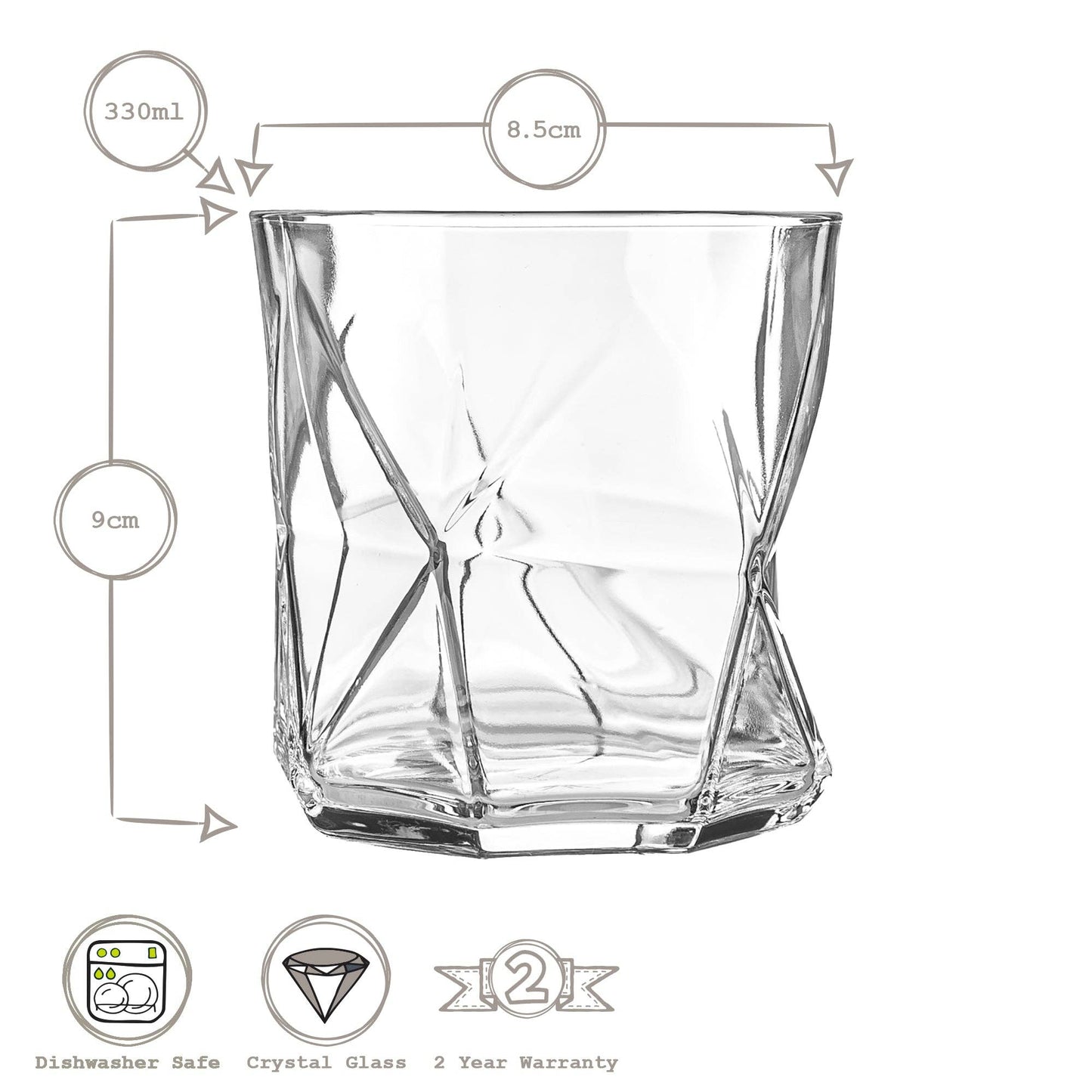 Bormioli Rocco Cassiopea Glass Tumbler - 330ml