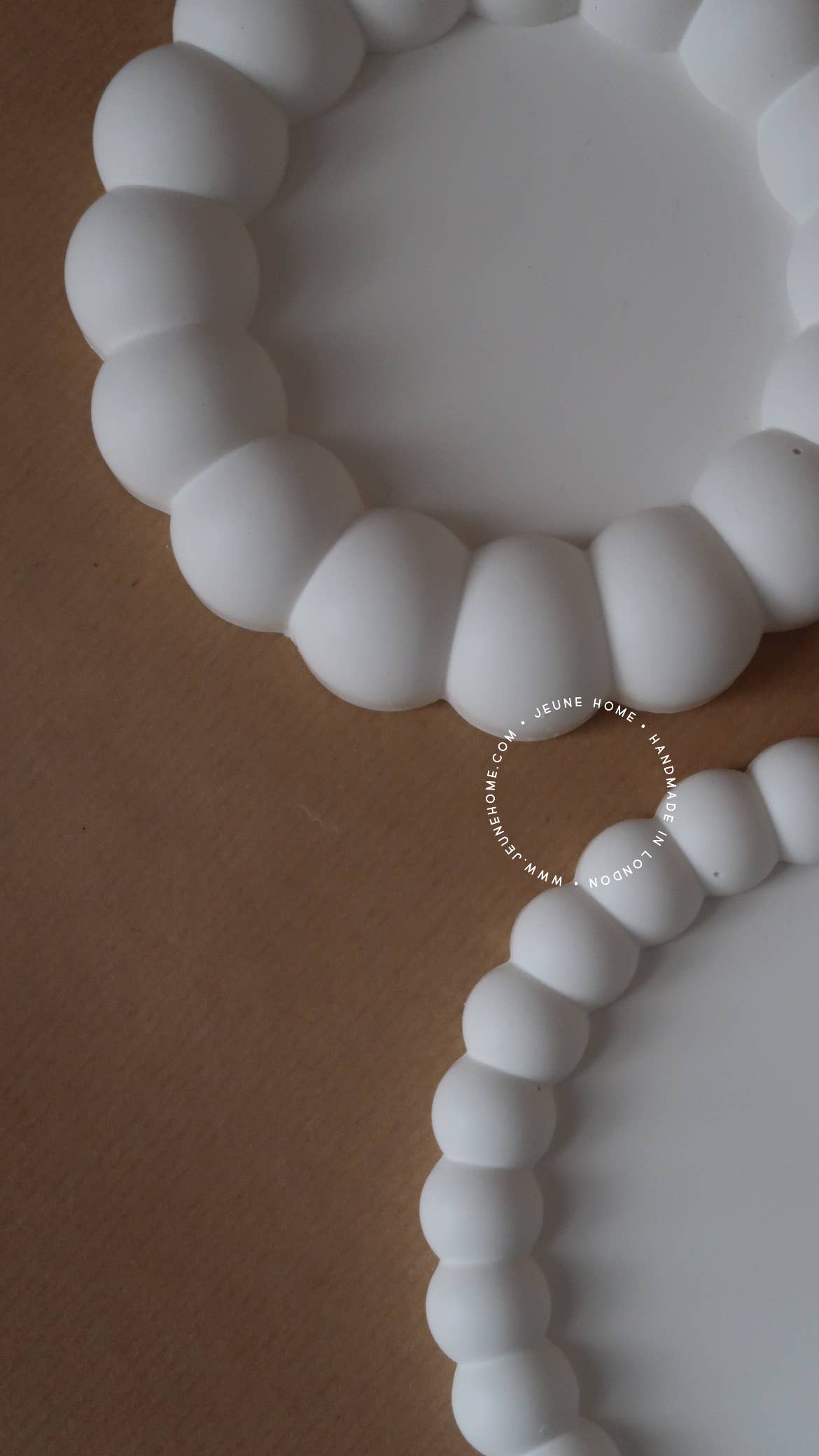 Round Bubble Trinket Tray - White