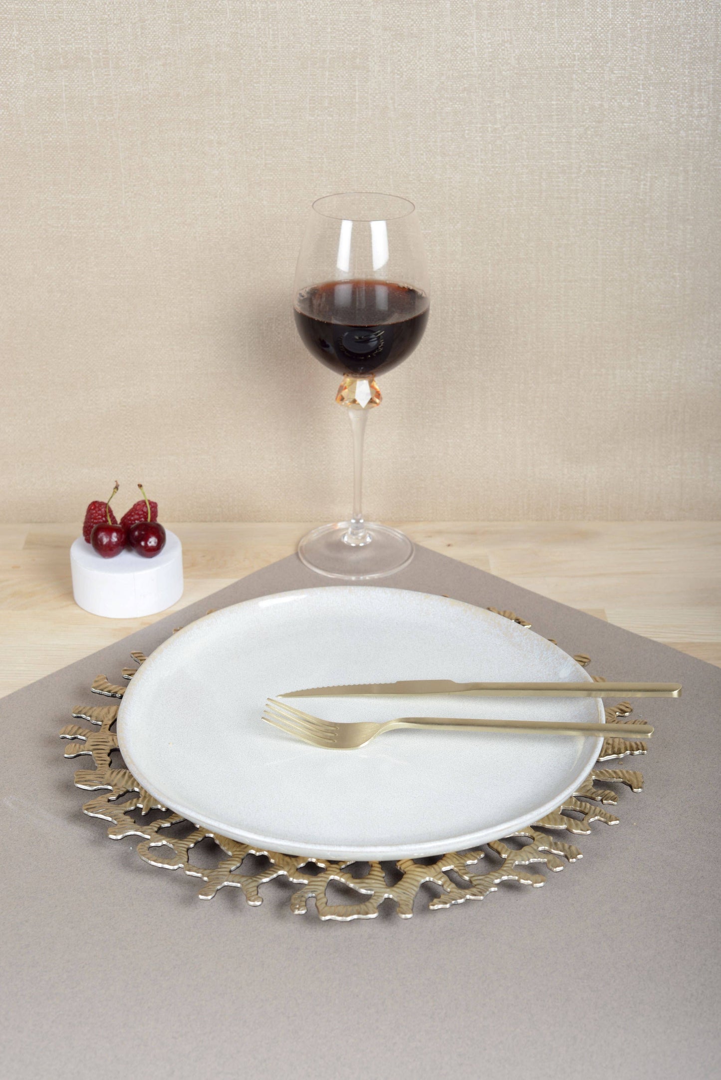 Golden Coral Charger Plate