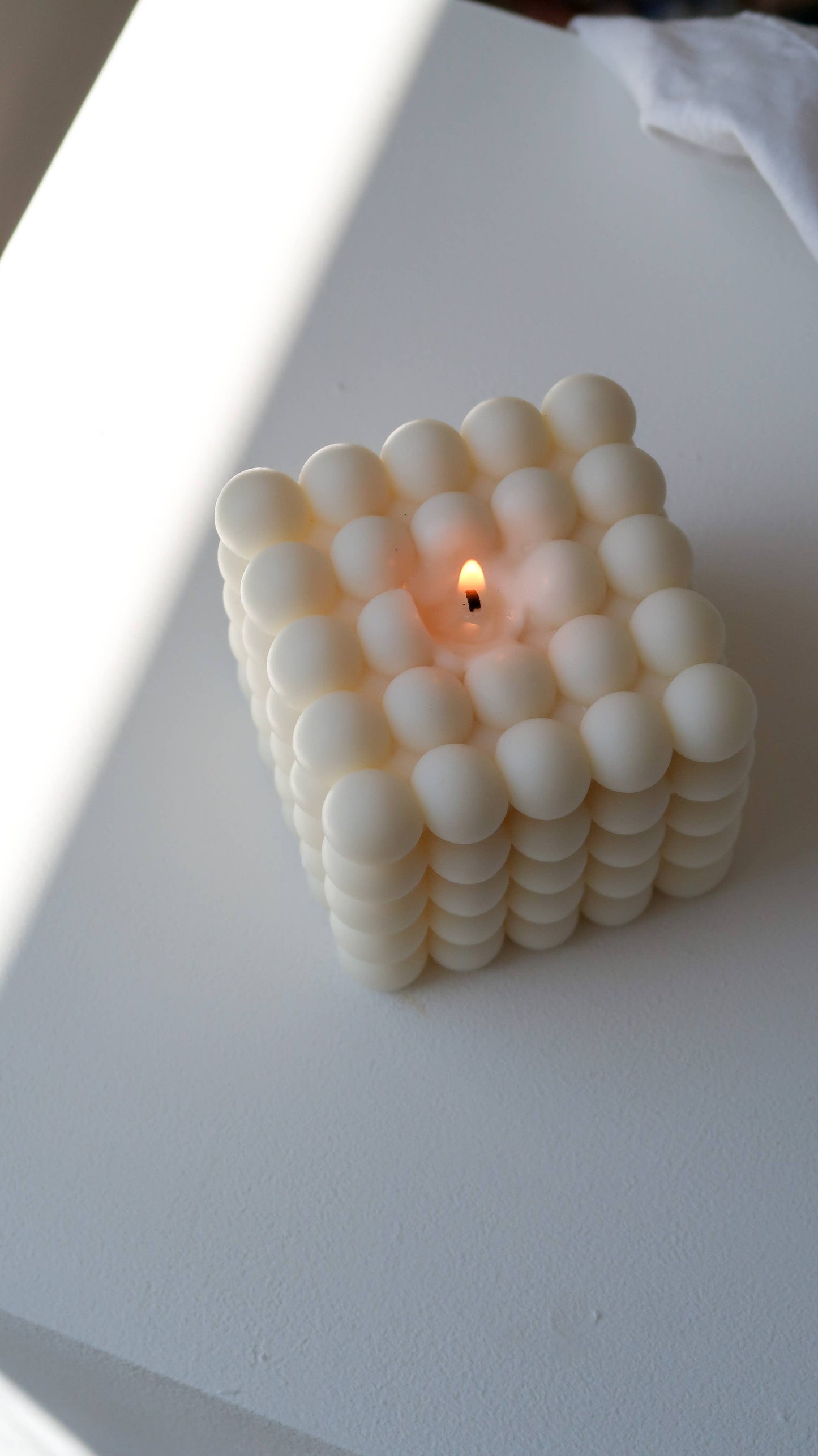 Bubble Candle 7.5cm - Cream / Unscented