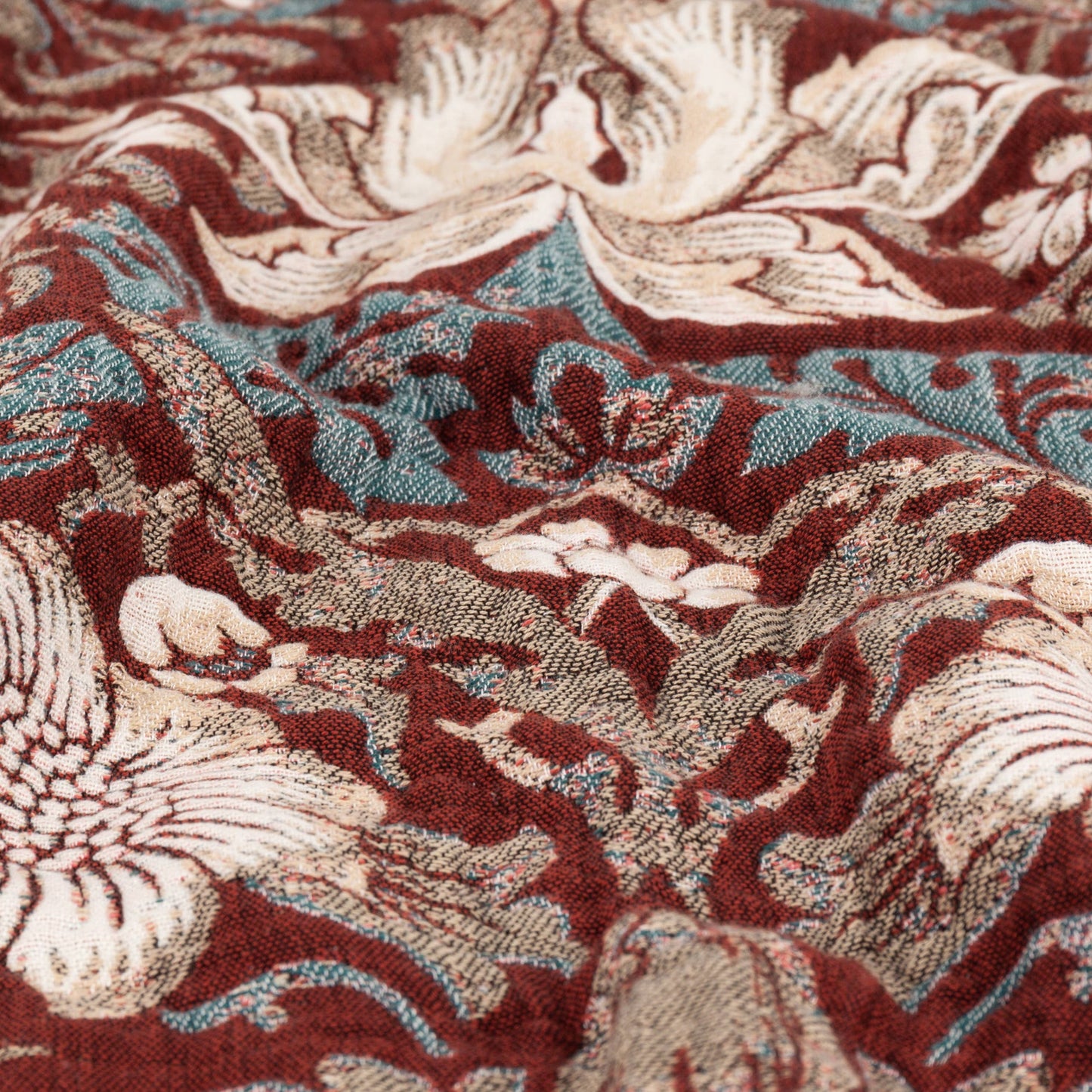 Strawberry Thief Jacquard Throw: Berry