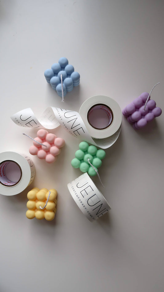 Bubble Candle 6cm - Cream / Unscented