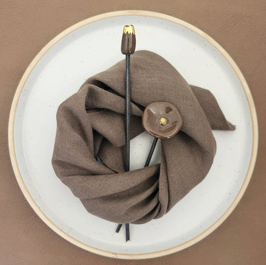 Brown Linen Napkins