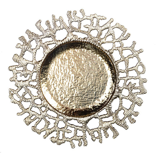 Golden Coral Charger Plate