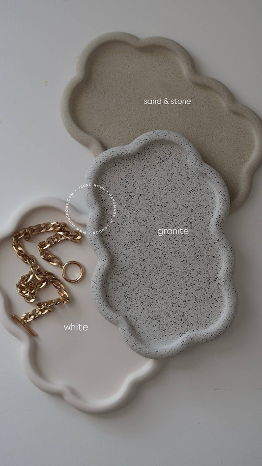 Cloud Trinket Tray - White