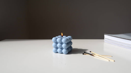 Bubble Candle 6cm - Cream / Unscented